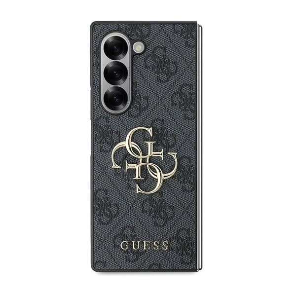 Guess læder 4G Metal Logo Case til Samsung Galaxy Z Fold 6 - sort