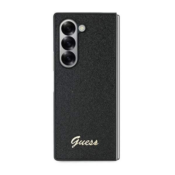 Guess 4G Glitter Script Case for Samsung Galaxy Z Fold 6 - Black