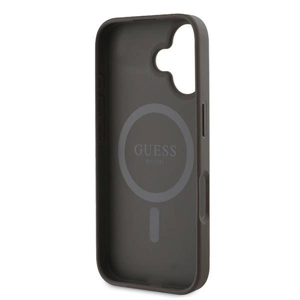 Guess 4G Printed Stripes MagSafe iPhone 16 Plus Case - Brown