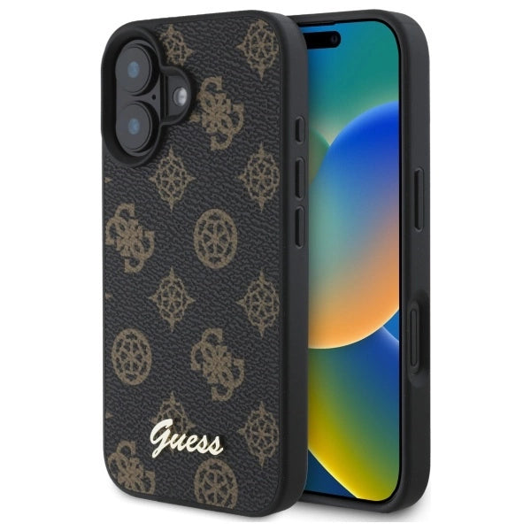 Guess Peony Script MagSafe iPhone 16 Case - sort