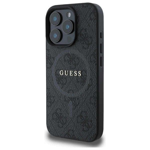 Guess 4G Ring Classic Logo MagSafe-hylster til iPhone 16 Pro Max - sort