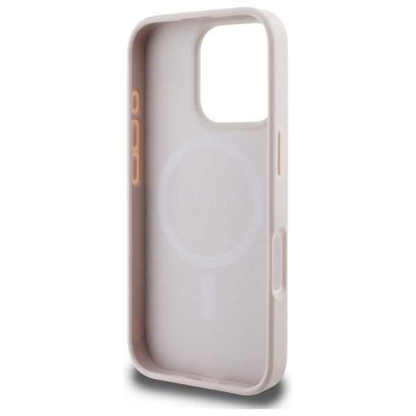 Guess 4G Ring Classic Logo MagSafe Case til iPhone 16 Pro Max - Pink