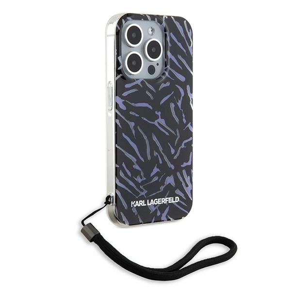 Karl Lagerfeld Zebra With Cord iPhone 15 Pro Max Case - Purple