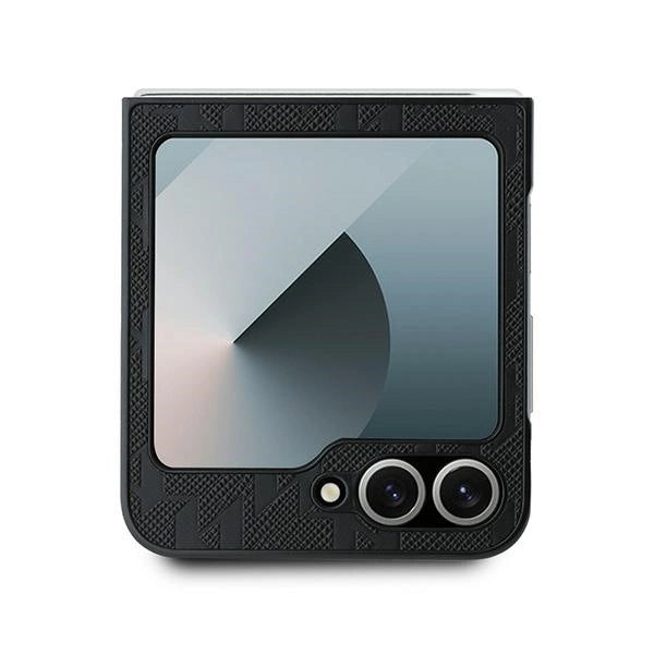 Karl Lagerfeld Saffiano Monogram Case for Samsung Galaxy Z Flip 6 - Black