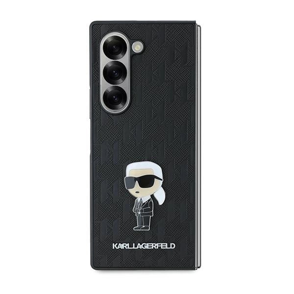Karl Lagerfeld Saffiano Ikonik Pin Case for Samsung Galaxy Z Fold 6 - Black