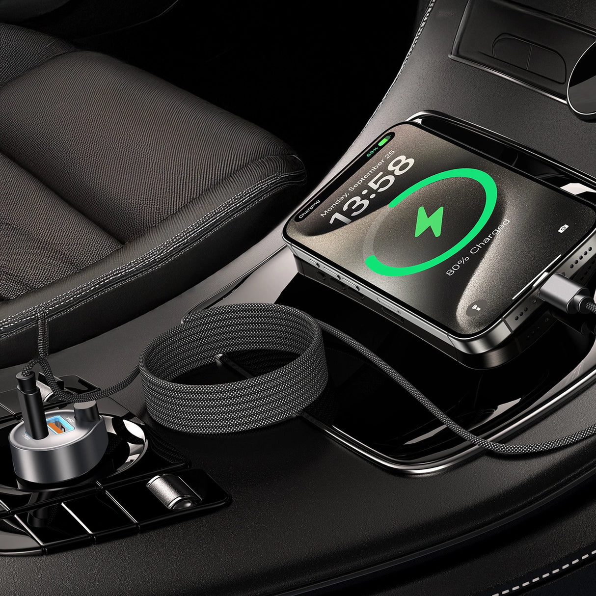 Choetech XCC-1052 100W USB-C Magnetisk Kabel 1,2 m - sort