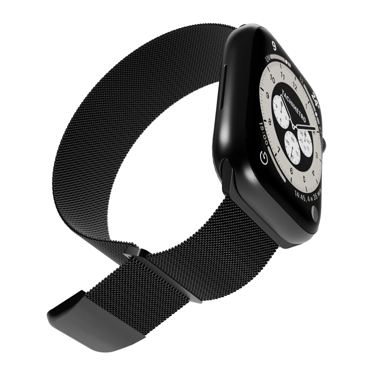 Puro 'MILANESE' Watch bånd til Apple Watch 42-44-45-49m, sort