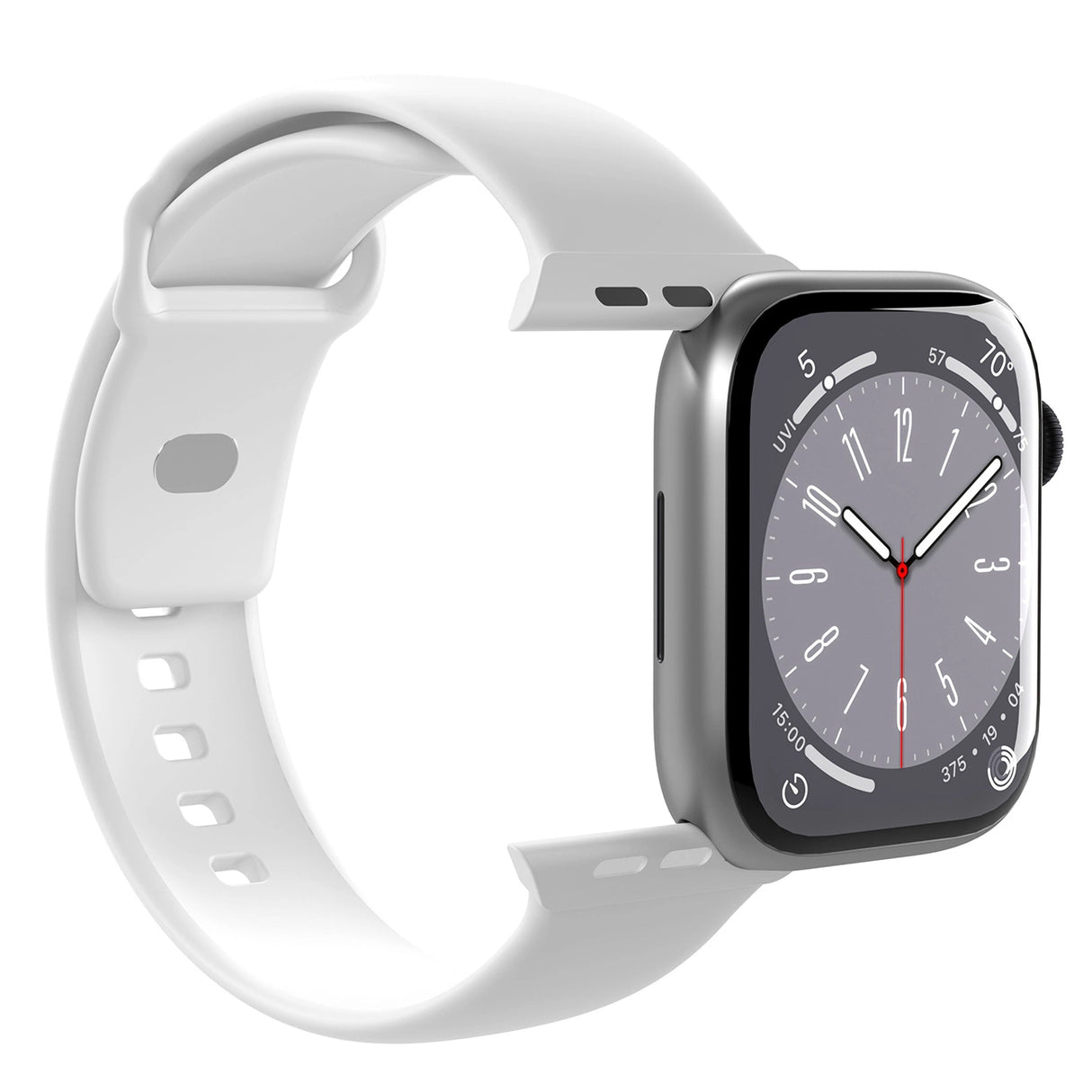 Puro Icon Silicone Strap til Apple Watch 42 / 44 / 45 / 49 mm - hvid (2 st.)