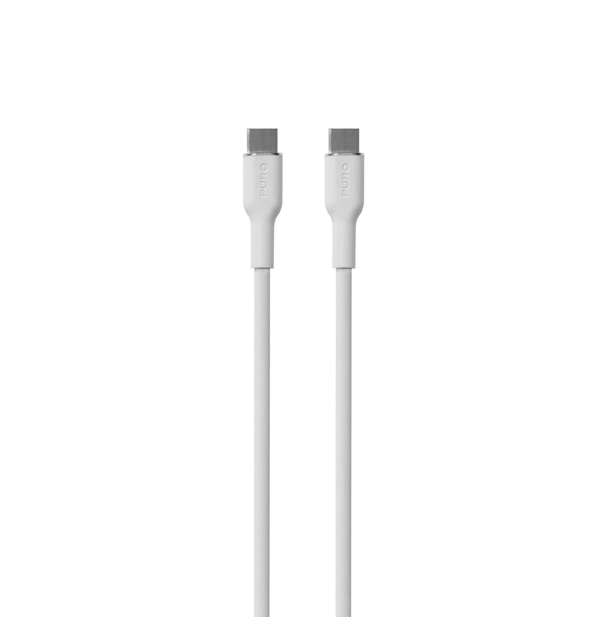 Puro Soft USB-C - USB-C 60W 1,5m silikonkabel - hvid
