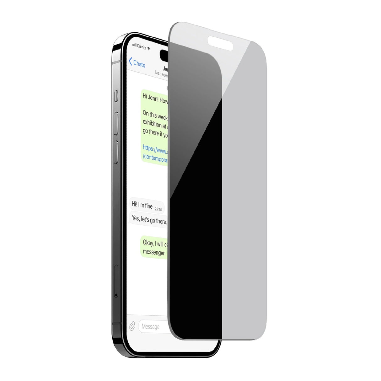 Puro Privacy tempereret glas til iPhone 16 Plus / iPhone 15 Plus