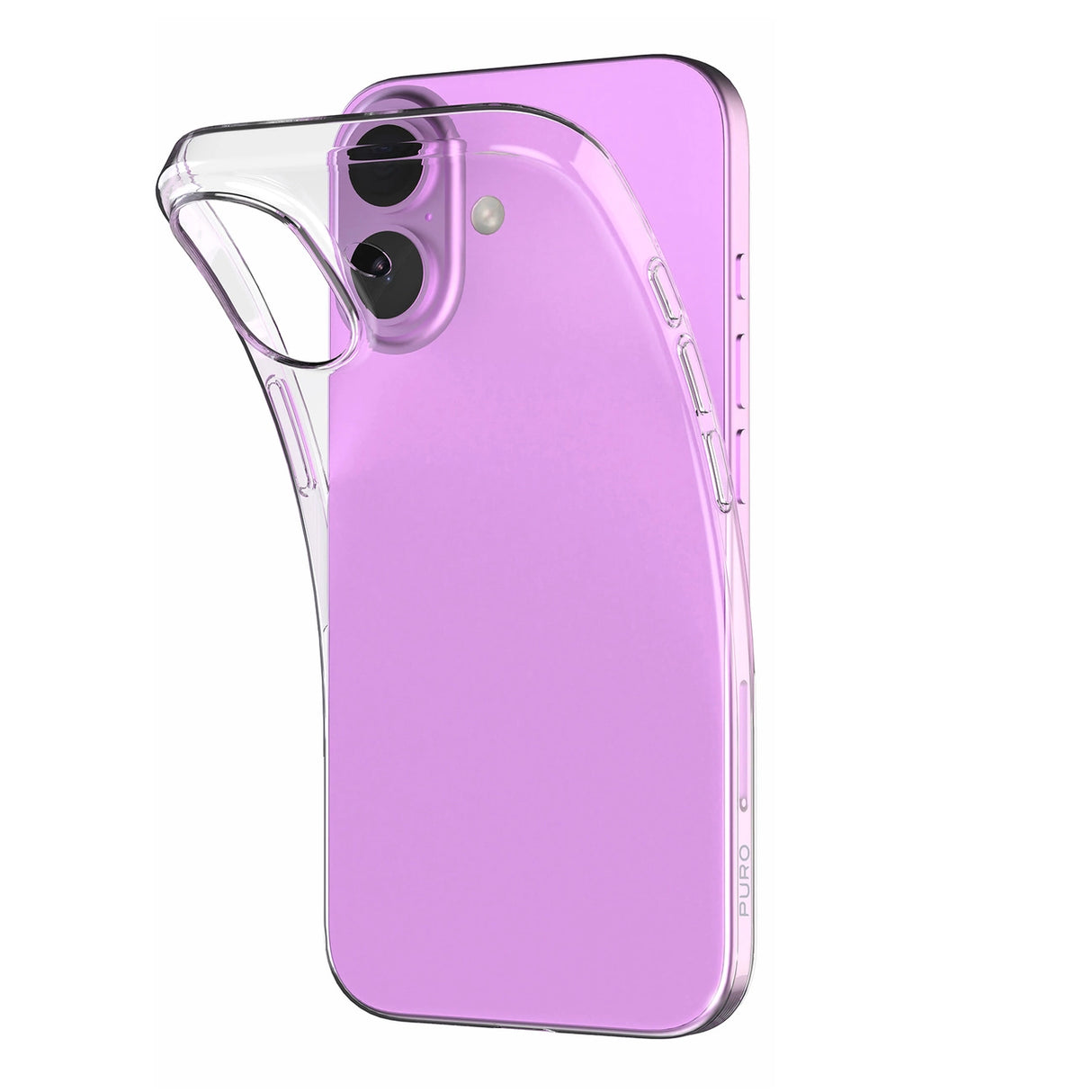 Puro 03 Nude Silicone Case til iPhone 16 Plus - Gennemsigtig