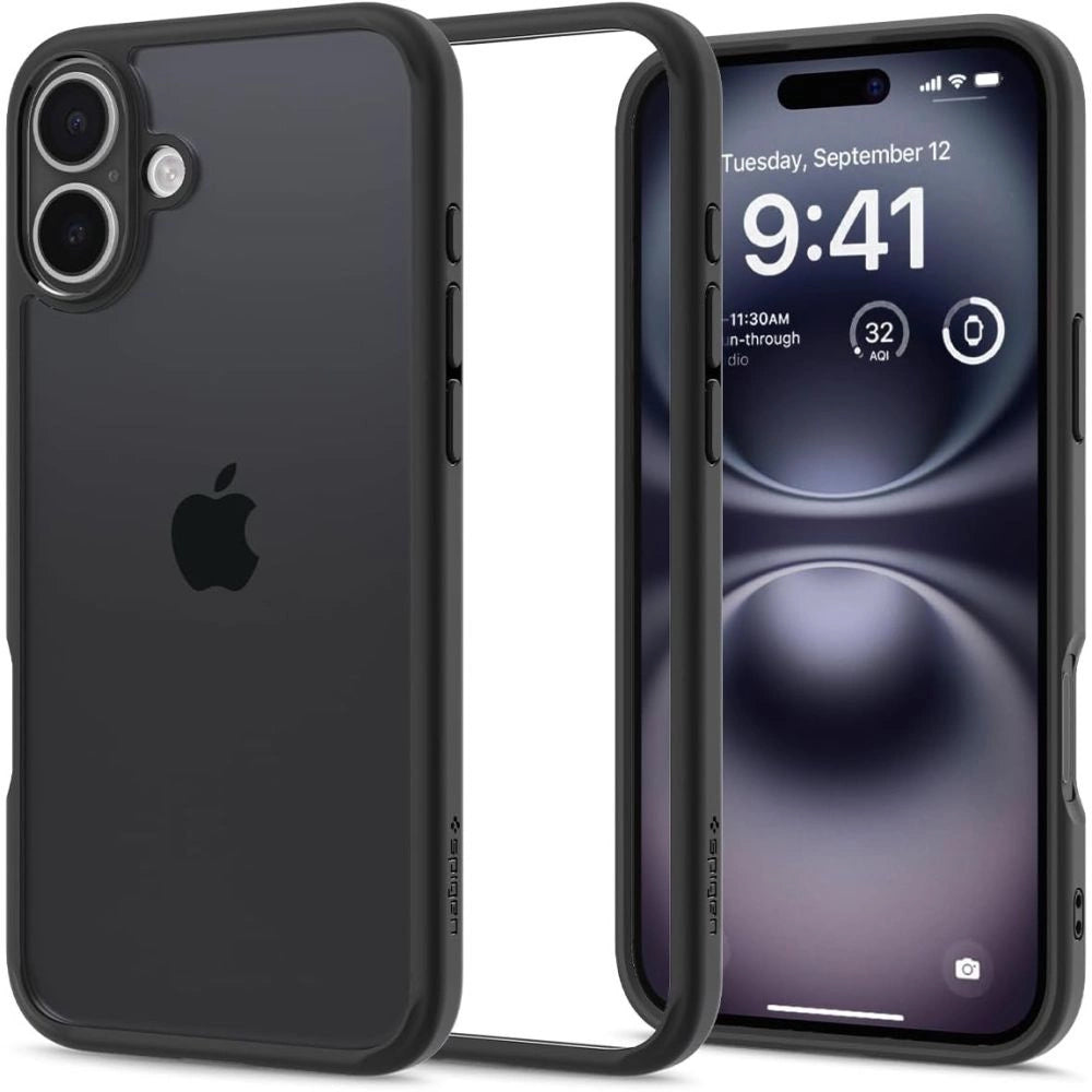 Spigen Ultra Hybrid iPhone 16 Case - Matte sort