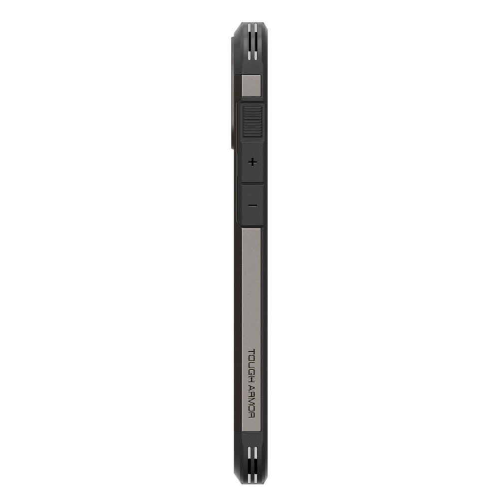 Spigen Tough Armor MagSafe case med stand til iPhone 16 - gunmetal