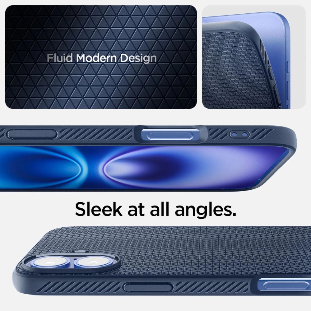 Spigen Liquid Air iPhone 16 Case - Blå