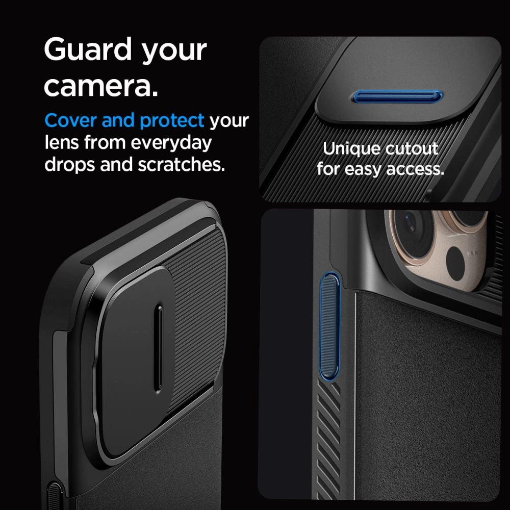Spigen Optik Armor Mag Case med MagSafe til iPhone 16 Pro Max - sort