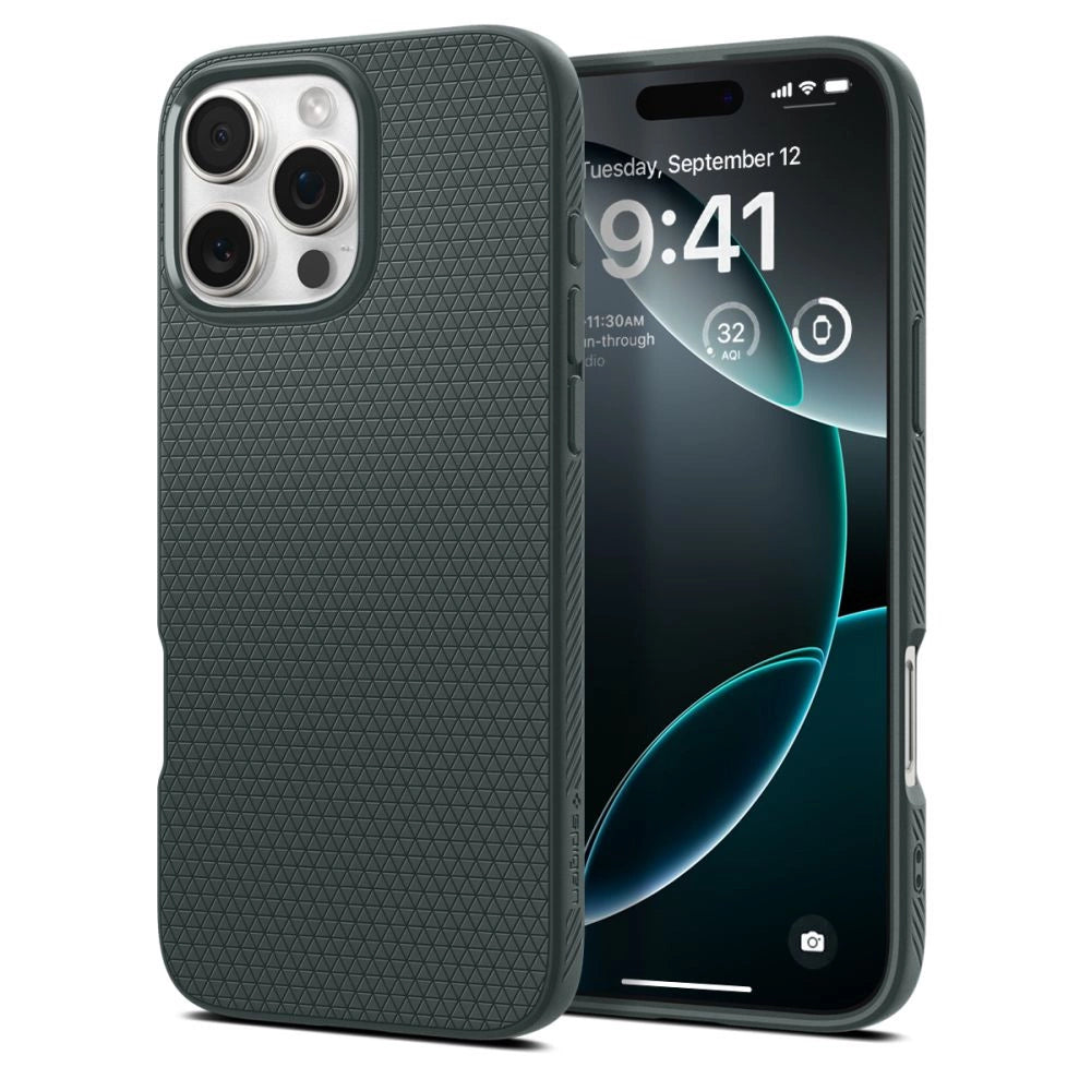 Spigen Liquid Air Case til iPhone 16 Pro Max - Grøn
