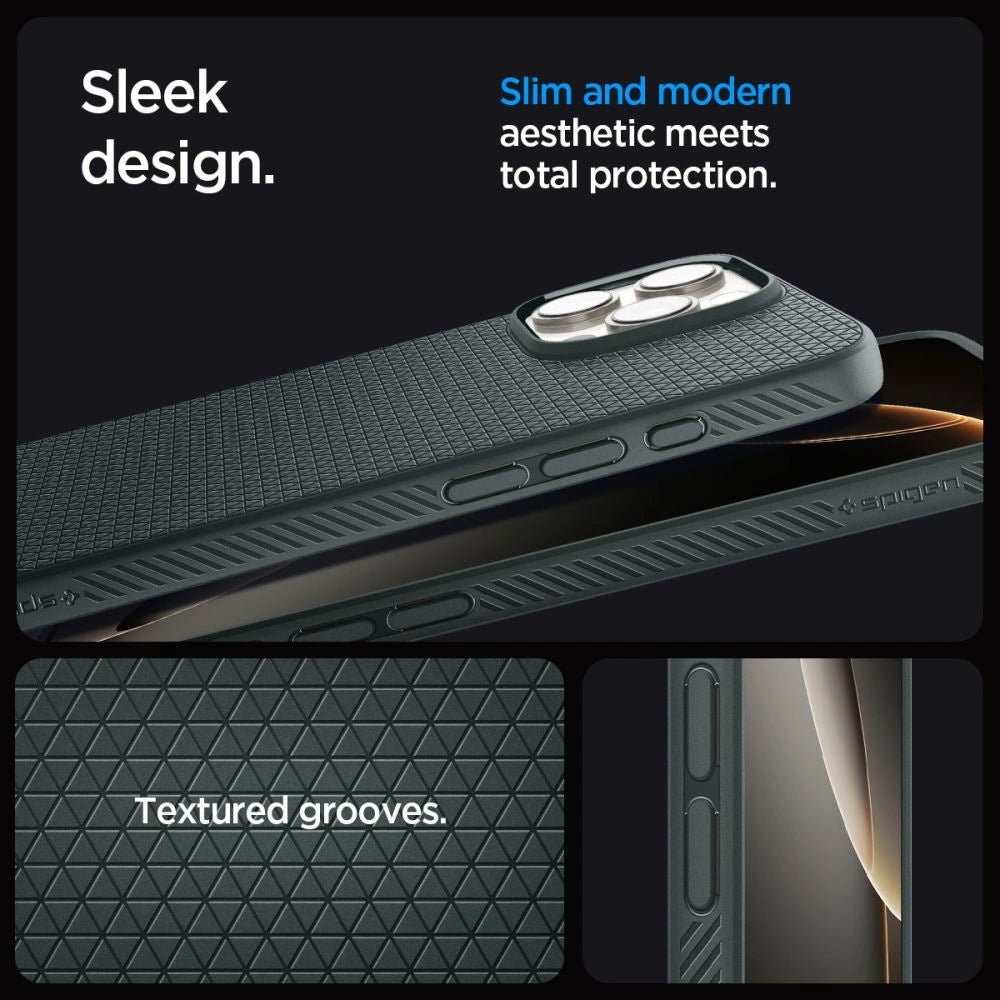 Spigen Liquid Air Case til iPhone 16 Pro Max - Grøn
