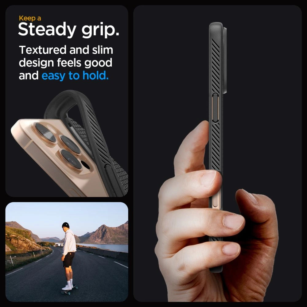 Spigen Liquid Air Case til iPhone 16 Pro Max - sort