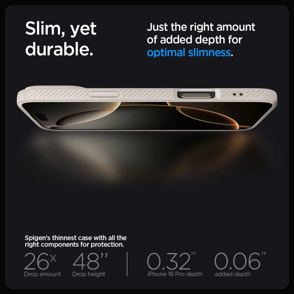 Spigen Liquid Air Case til iPhone 16 Pro Max - Titanium