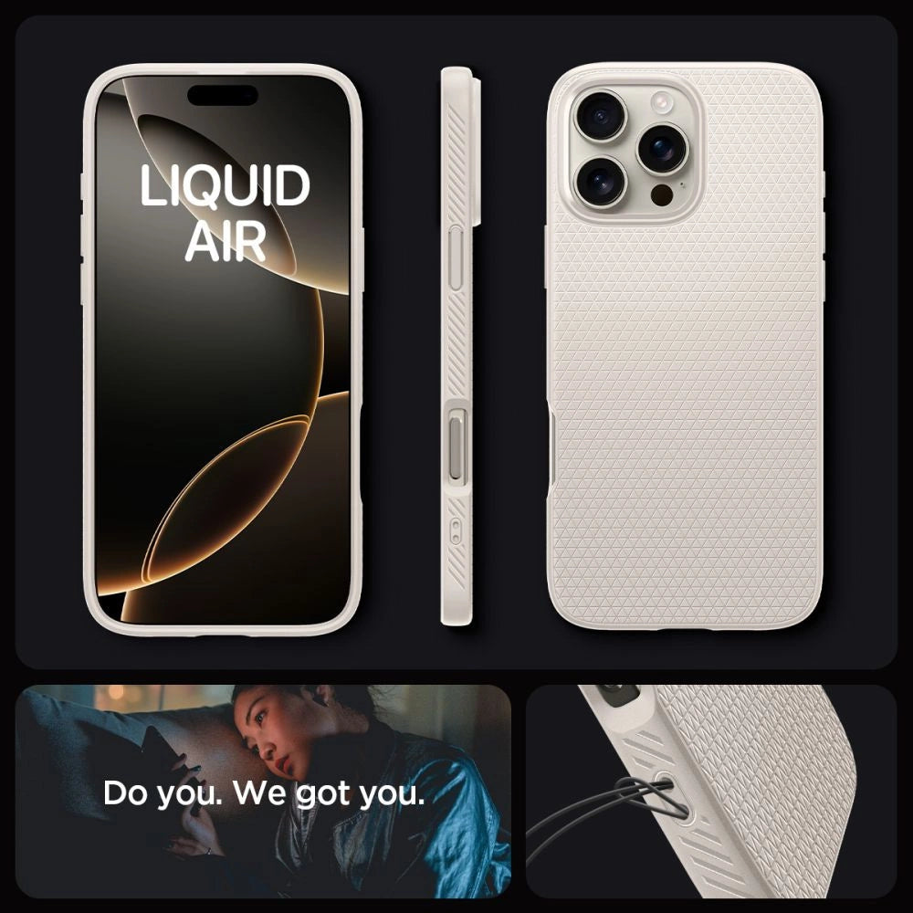 Spigen Liquid Air Case til iPhone 16 Pro Max - Titanium