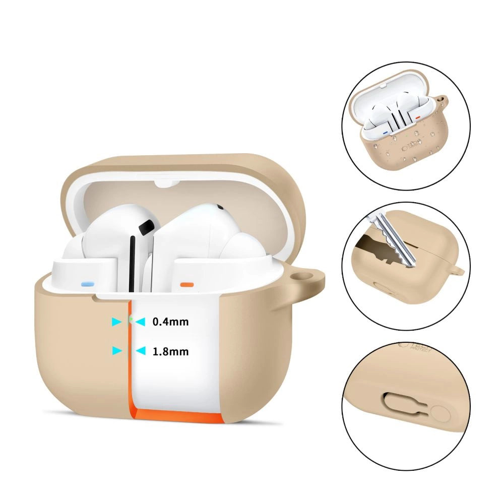 Tech-Protect Silicone Hook Case til Samsung Galaxy Buds 3 / 3 Pro - Brunt