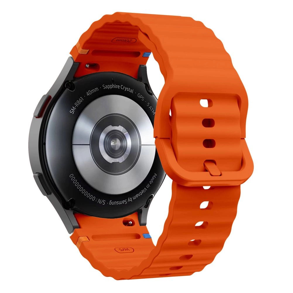 Tech-Protect Silicone Sport Strap til Samsung Galaxy Watch 4 / 5 / 5 Pro / 6 / 7 / FE - Orange