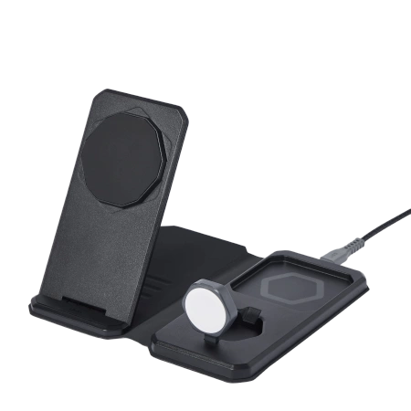 UAG 3in1 rejseoplader 15W trådløs oplader med MagSafe + kabel + organisator - sort