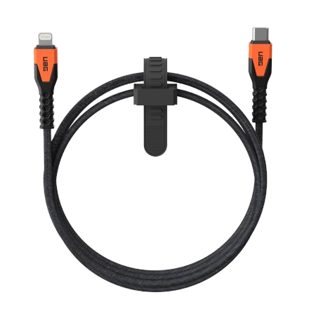 UAG Rugged Cable USB-C - Lightning 30W 1,5 m - orange
