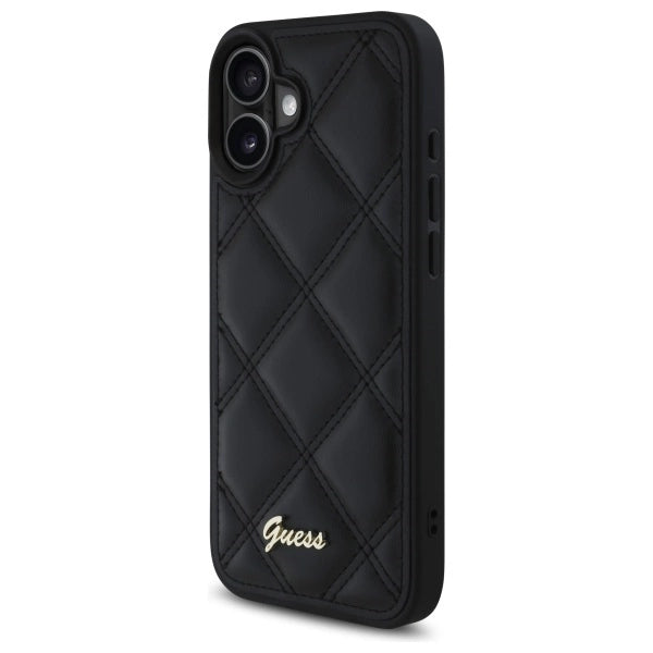 Guess Quilted Metal Logo iPhone 16 Plus Case - sort
