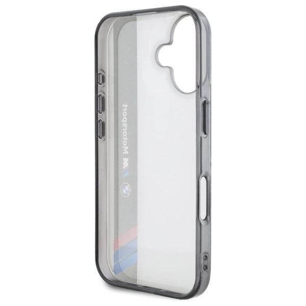 BMW Motosport IML Vertical Stripe iPhone 16 Plus Case - Grå
