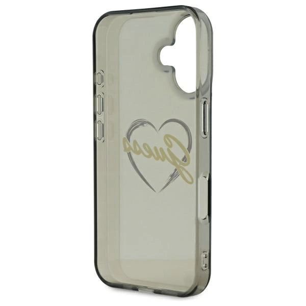 Guess IML Hjerte iPhone 16 Case - sort
