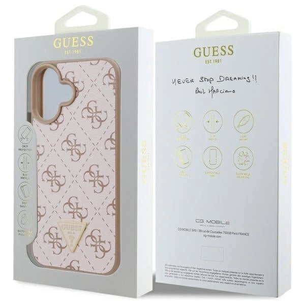 Guess New 4G Triangle iPhone 16 Case - White