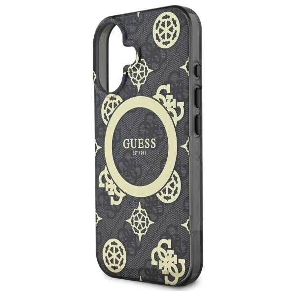 Guess IML Peony On 4G Baggrunds MagSafe-hylster til iPhone 16 - sort