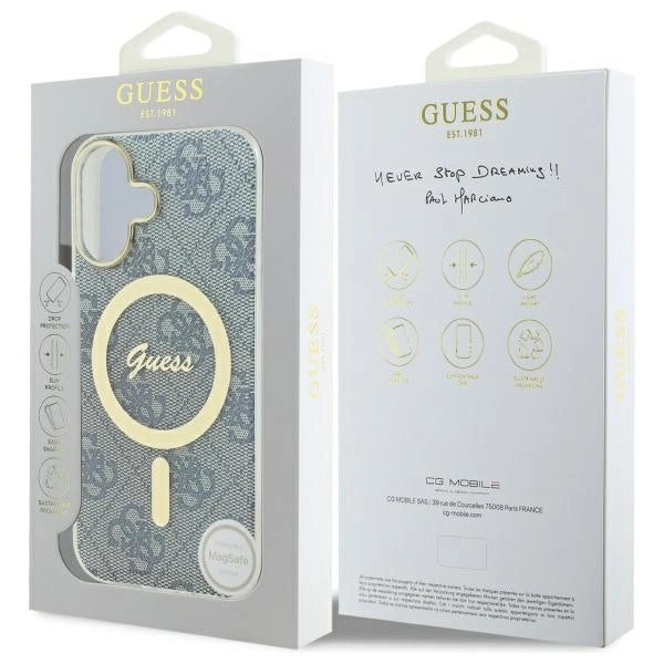 Guess IML 4G MagSafe iPhone 16 Case - Blue