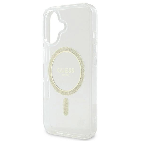 Guess IML Glitter Circle MagSafe iPhone 16 Case - Clear