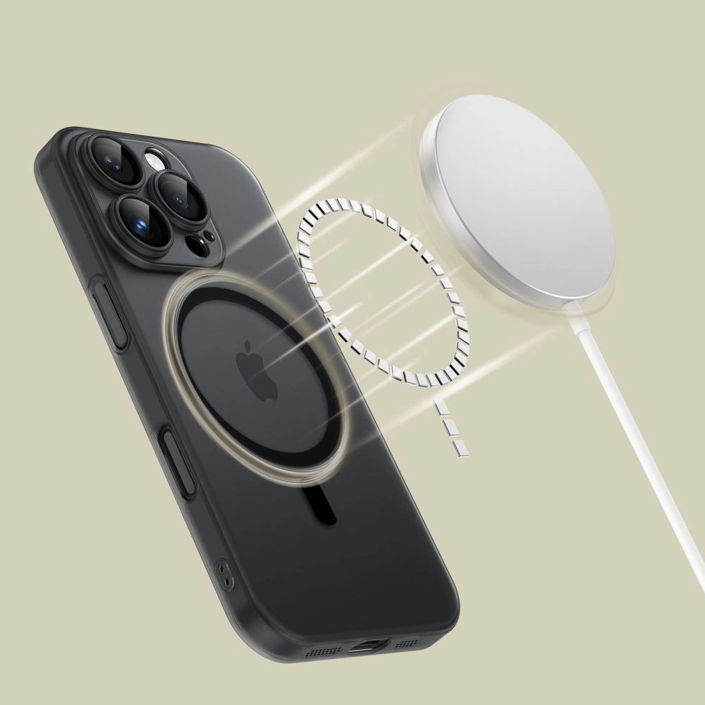 Tech-Protect MagSlim MagSafe Case til iPhone 16 Pro Max - Halvt gennemsigtigt