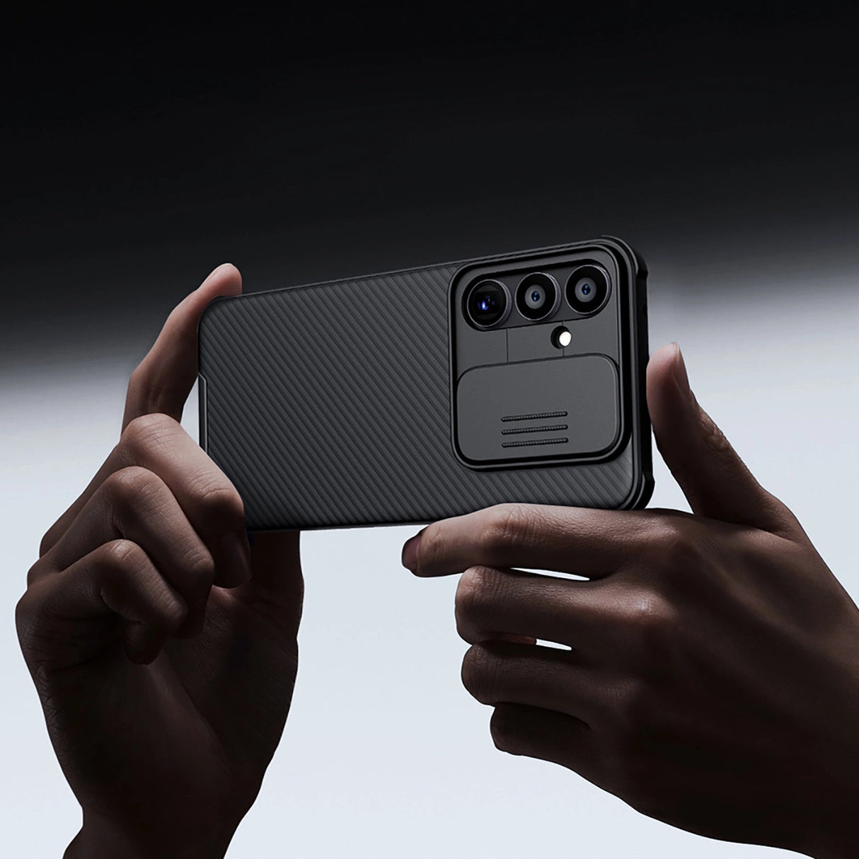 Nillkin CamShield Pro Case til Samsung Galaxy A55 med kameraomslag - sort