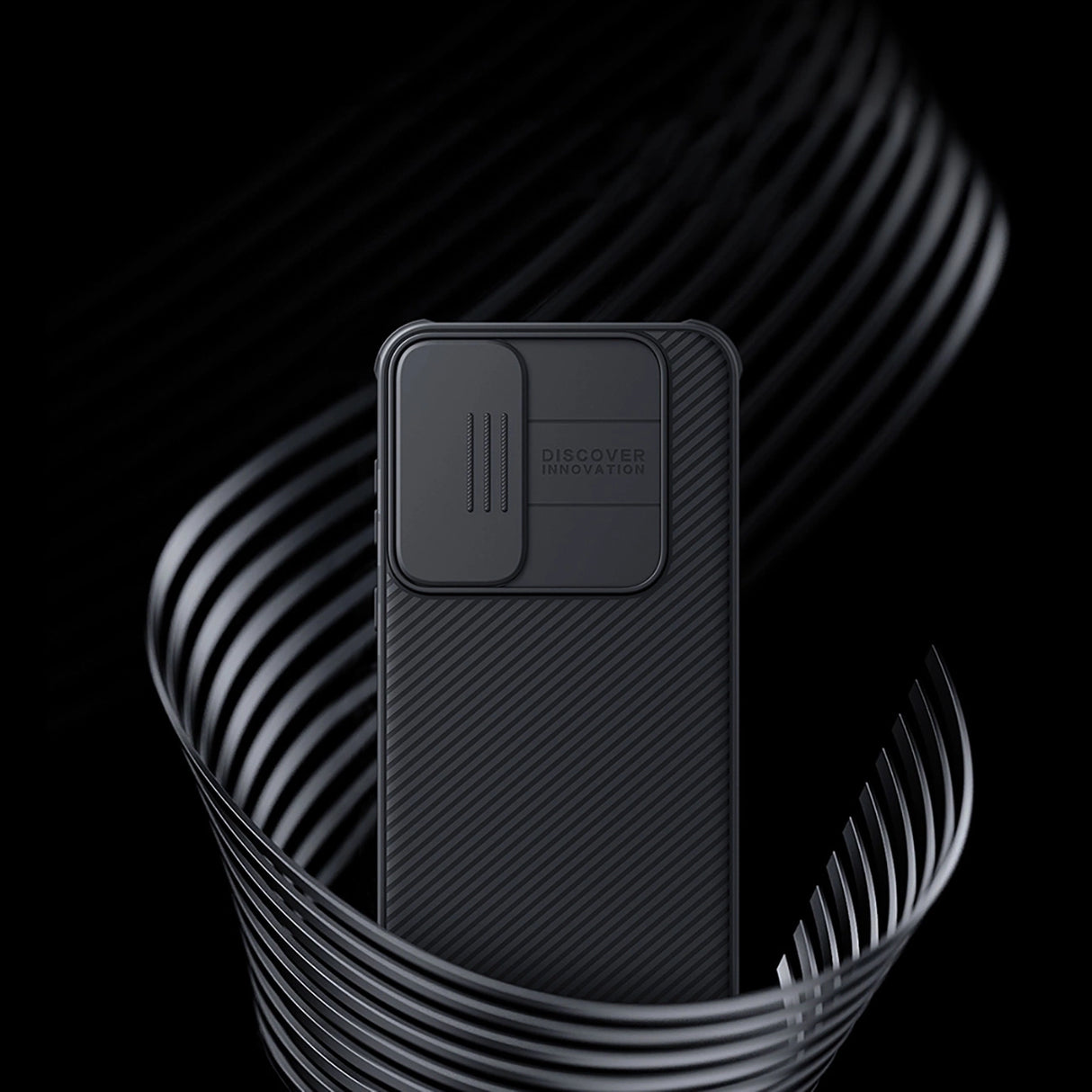 Nillkin CamShield Pro Case til Samsung Galaxy A55 med kameraomslag - sort