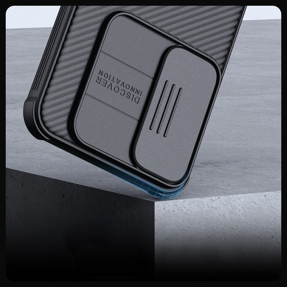 Nillkin CamShield Pro Case til Samsung Galaxy A55 med kameraomslag - sort