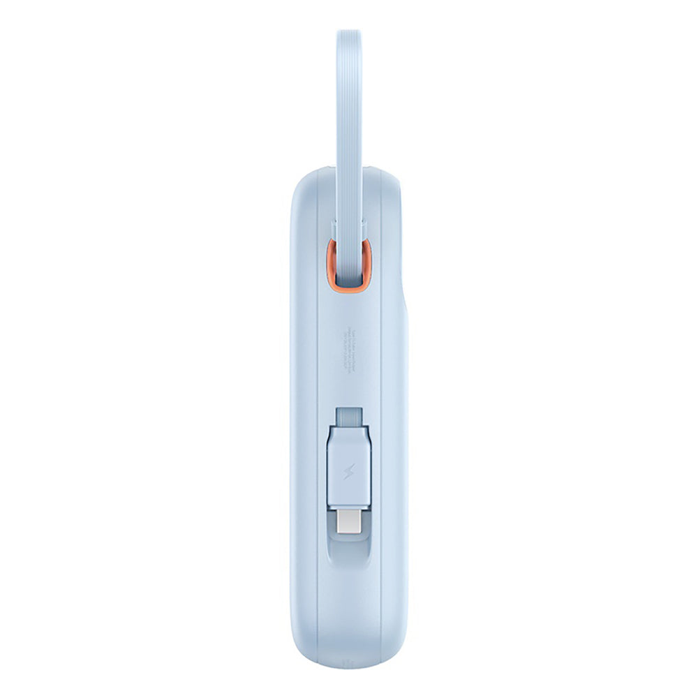 Baseus QPow 2 30W 10000mAh Power Bank with Built-in USB-C Cables - Blue