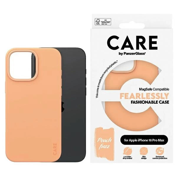 CARE af PanzerGlass Fashion Case iPhone 16 Pro Max 6.9" Peachy MagSafe 1392