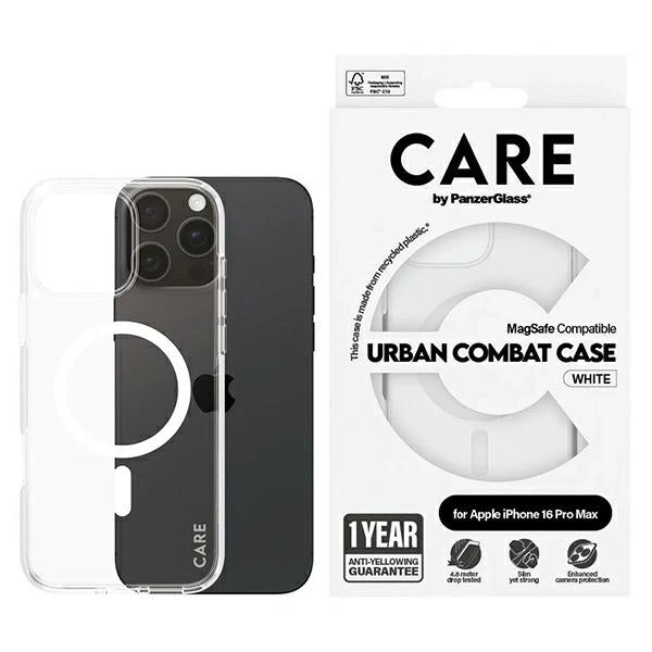 CARE af PanzerGlass Flagship Case iPhone 16 Pro Max 6.9" hvid/hvid MagSafe 1340