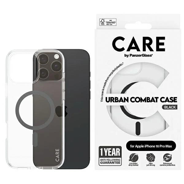 CARE af PanzerGlass Flagship Case iPhone 16 Pro Max 6.9" sort/sort MagSafe 1348