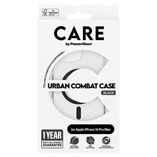CARE af PanzerGlass Flagship Case iPhone 16 Pro Max 6.9" sort/sort MagSafe 1348
