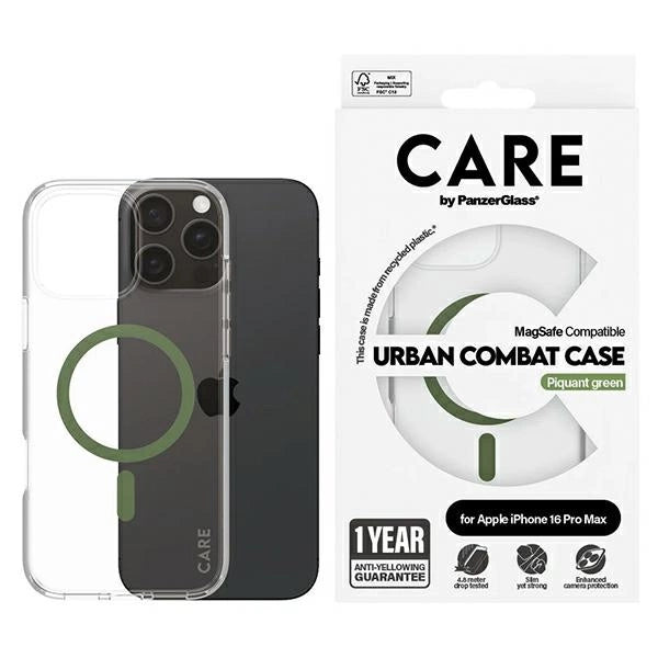 CARE af PanzerGlass Flagship Case iPhone 16 Pro Max 6.9" grøn/grøn MagSafe 1372
