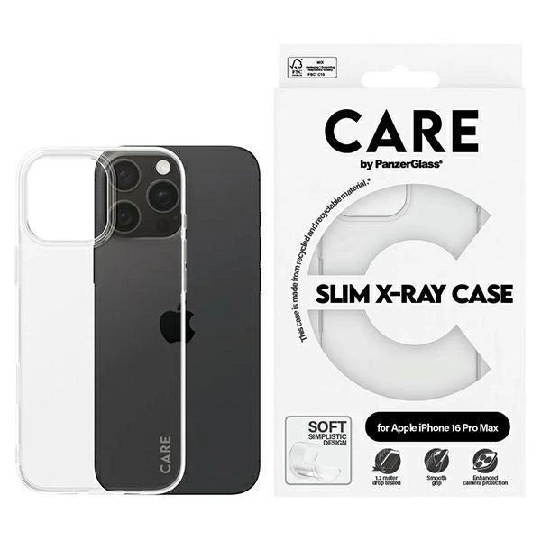 CARE af PanzerGlass X-Ray Soft Basic Case iPhone 16 Pro Max 6.9" Clear/Transparent 1444