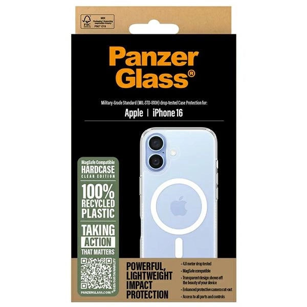 PanzerGlass HardCase iPhone 16 6.1" hvide MagSafe 1291