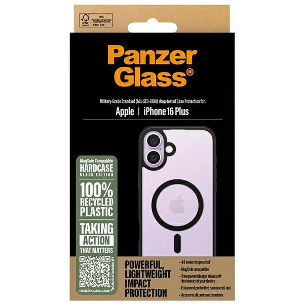 PanzerGlass HardCase iPhone 16 Plus 6.7" sort/sort MagSafe 1303