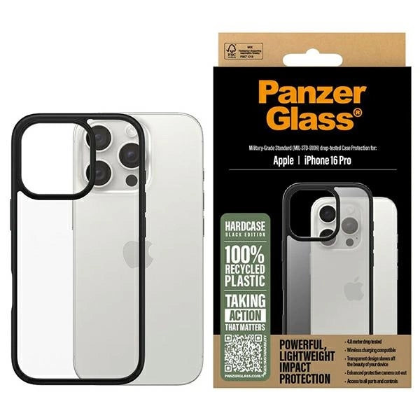 PanzerGlass HardCase iPhone 16 Pro 6.3" sort/sort 1296
