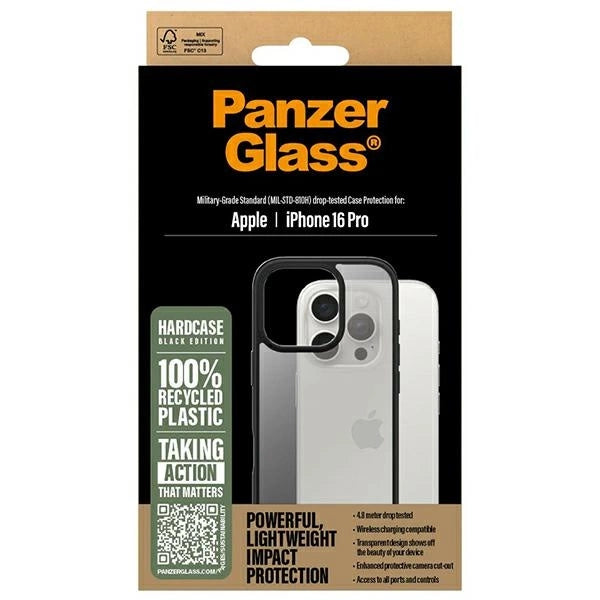 PanzerGlass HardCase iPhone 16 Pro 6.3" sort/sort 1296